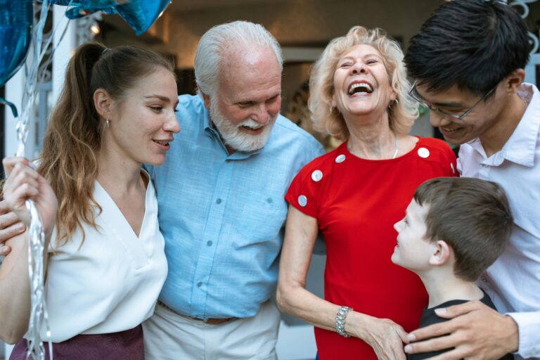 Grandparents with family